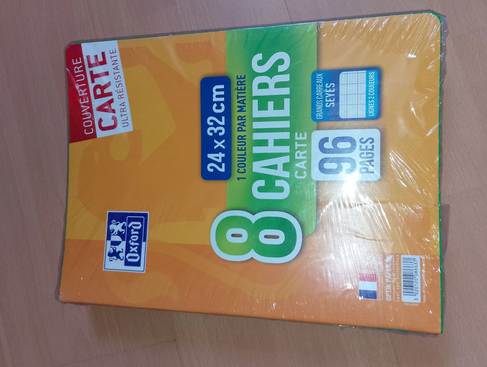 Lot de 8 cahiers oxford neuf 24x32 cm neuf